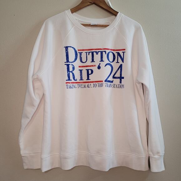 Dutton Rip '24 Women's Time And Tru NWT Long Sleeve Sweatshirt Pullover XXLarge - Picture 1 of 8